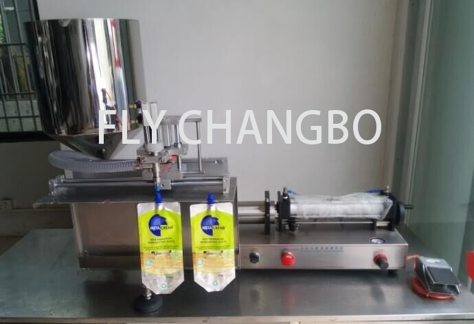 Factory Semi Automatic Stand Up Pouch with Spout Filling Machine